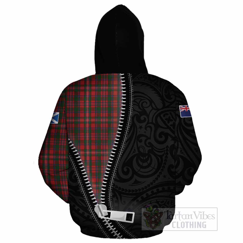 MacKinnon (McKinnon) Tartan Cotton Hoodie New Zealand Pattern Unique Zipper Stylized