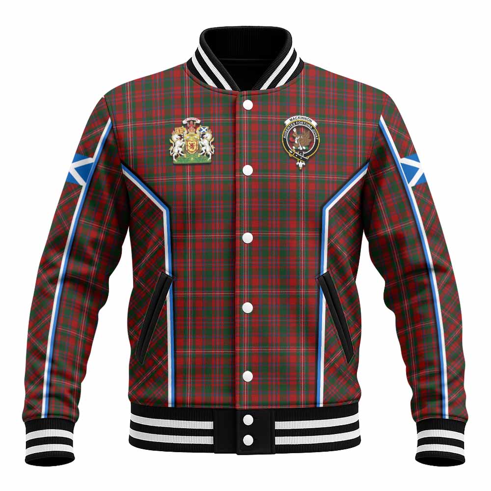 MacKinnon (McKinnon) Tartan Crest Baseball Jacket Scotland Coat of Arm Flag Style - Tartan Vibes Clothing