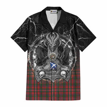 MacKinnon (McKinnon) Tartan Crest Cotton Hawaiian Shirt Celtic Odin's Raven Legacy