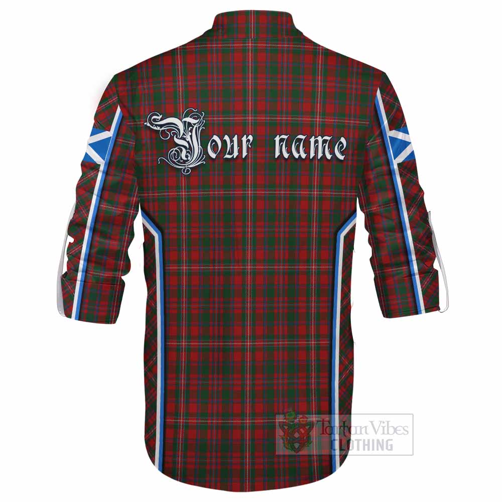 MacKinnon (McKinnon) Tartan Crest Ghillie Kilt Shirt Scotland Coat of Arm Flag Style - Tartan Vibes Clothing
