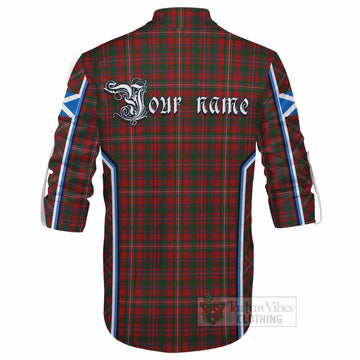 MacKinnon (McKinnon) Tartan Crest Ghillie Kilt Shirt Scotland Coat of Arm Flag Style