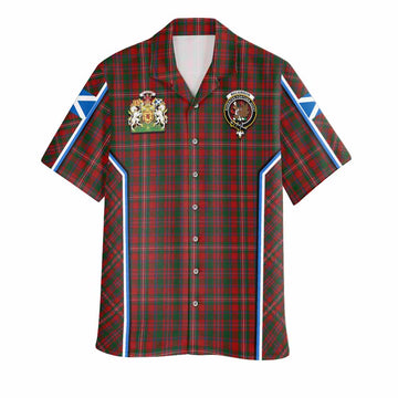 MacKinnon (McKinnon) Tartan Crest Hawaiian Shirt Scotland Coat of Arm Flag Style - Tartan Vibes Clothing