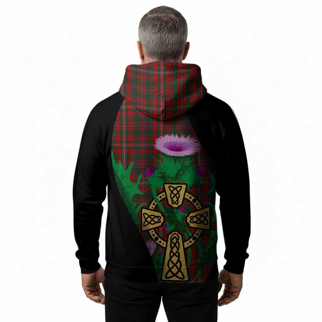 MacKinnon (McKinnon) Tartan Crest Hoodie Celtic Cross Thistle Flowers