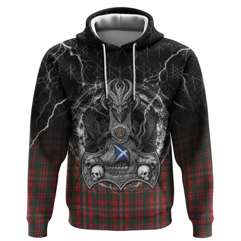 MacKinnon (McKinnon) Tartan Crest Hoodie Celtic Odin's Raven Legacy