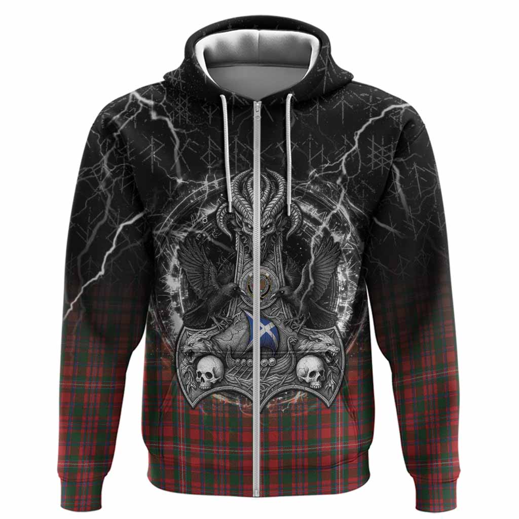 MacKinnon (McKinnon) Tartan Crest Hoodie Celtic Odin's Raven Legacy