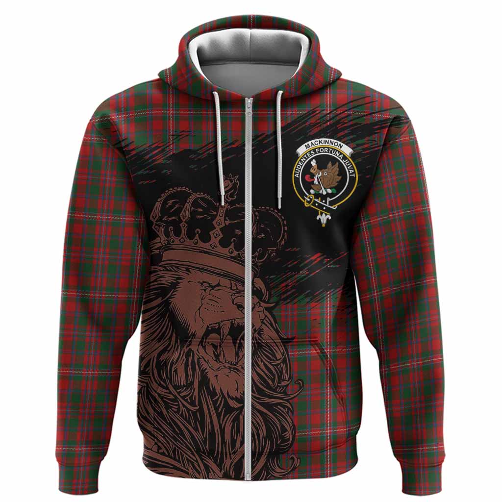 MacKinnon (McKinnon) Tartan Crest Hoodie Crowned Lion Heritage Style