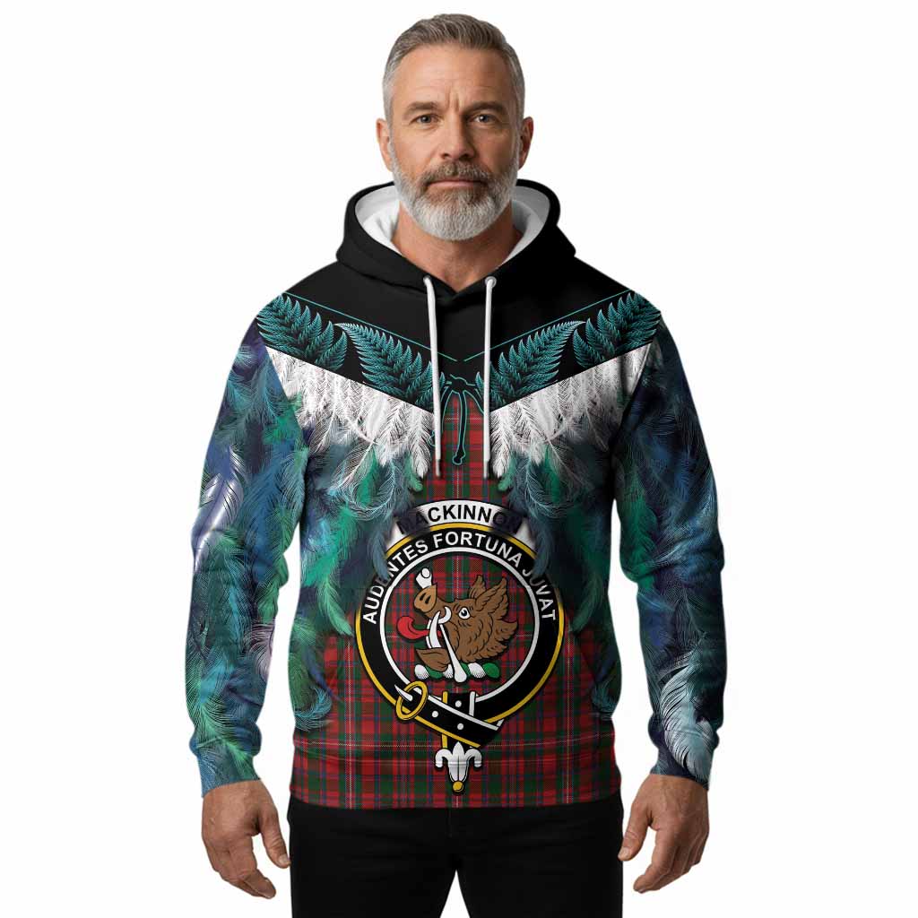 MacKinnon (McKinnon) Tartan Crest Hoodie New Zealand Maori Korowai Cloak