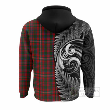 MacKinnon (McKinnon) Tartan Crest Hoodie With New Zealand Silver Fern Maori Koru
