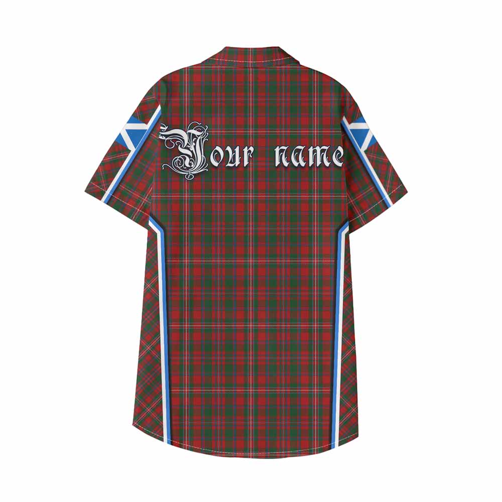 MacKinnon (McKinnon) Tartan Crest Kid Hawaiian Shirt Scotland Coat of Arm Flag Style - Tartan Vibes Clothing