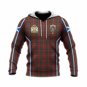 MacKinnon (McKinnon) Tartan Crest Knitted Hoodie Scotland Coat of Arm Flag Style