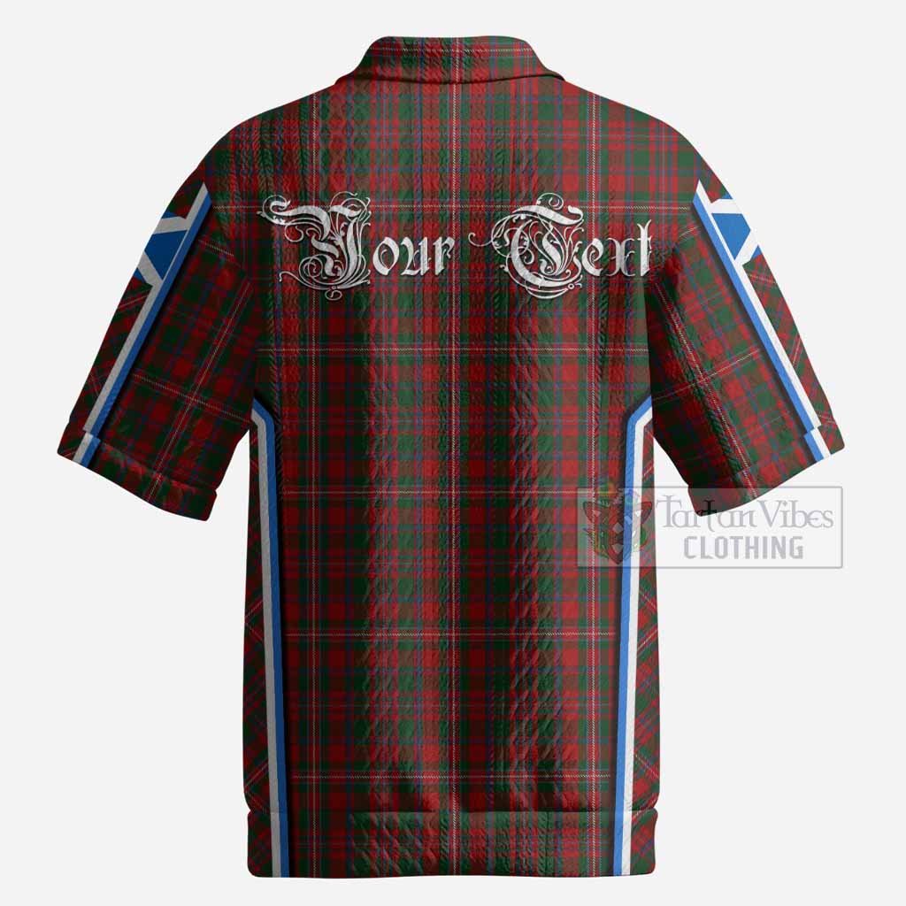 MacKinnon (McKinnon) Tartan Crest Men’s Polo Sweater Top Scotland Coat of Arm Flag Style