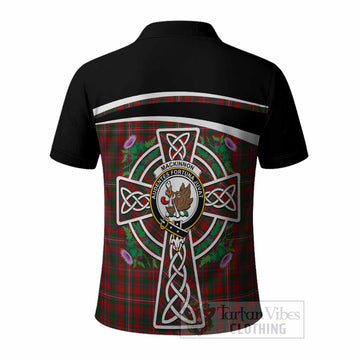 MacKinnon (McKinnon) Tartan Crest Polo Shirt Scottish Thistle Celtic Cross Alba Gu Brath