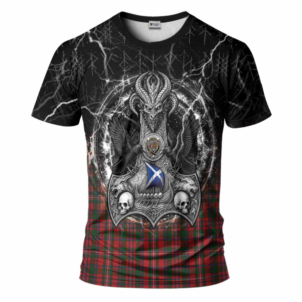 MacKinnon (McKinnon) Tartan Crest T-Shirt Celtic Odin's Raven Legacy