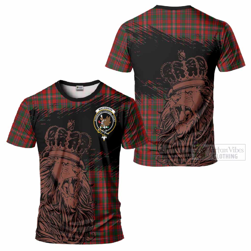 MacKinnon (McKinnon) Tartan Crest T-Shirt Crowned Lion Heritage Style