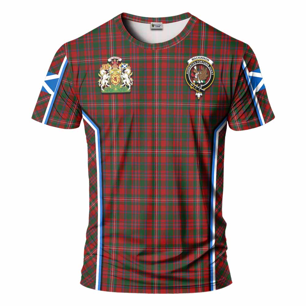 MacKinnon (McKinnon) Tartan Crest T-shirt Scotland Coat of Arm Flag Style - Tartan Vibes Clothing