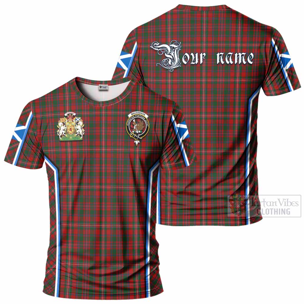MacKinnon (McKinnon) Tartan Crest T-shirt Scotland Coat of Arm Flag Style - Tartan Vibes Clothing