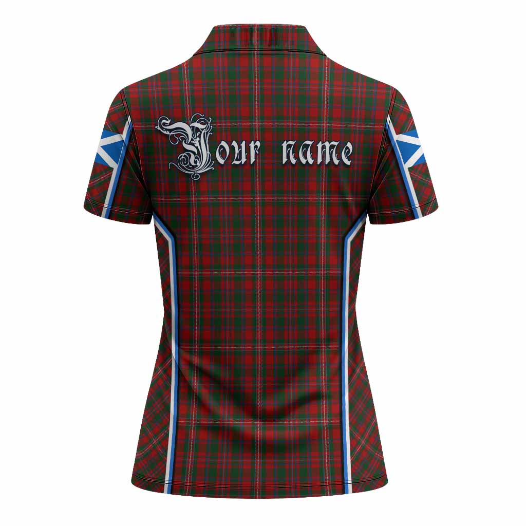 MacKinnon (McKinnon) Tartan Crest Women's Polo Shirt Scotland Coat of Arm Flag Style - Tartan Vibes Clothing