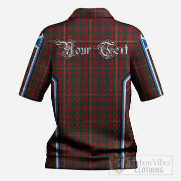 MacKinnon (McKinnon) Tartan Crest Women’s Polo Sweater Top Scotland Coat of Arm Flag Style