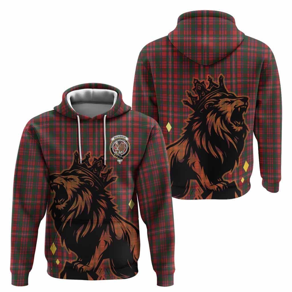 MacKinnon (McKinnon) Tartan Family Crest Hoodie Crowned Lion Roaring