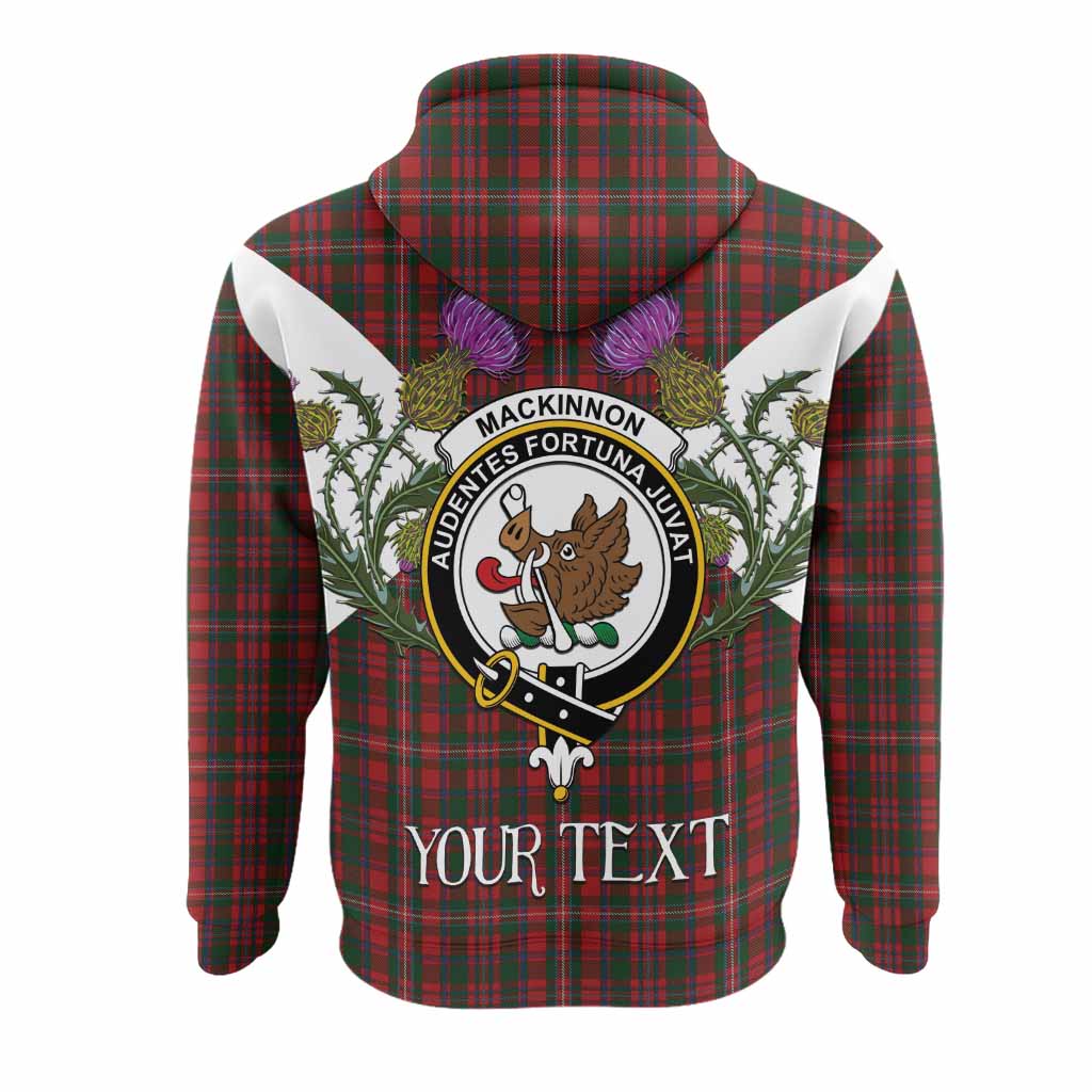 MacKinnon (McKinnon) Tartan Family Crest Hoodie Scottish Burns Night Thistle Floral
