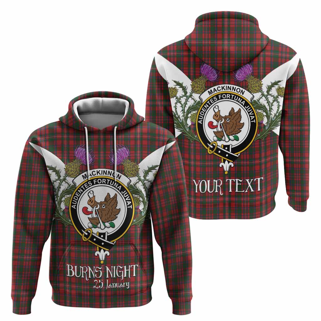 MacKinnon (McKinnon) Tartan Family Crest Hoodie Scottish Burns Night Thistle Floral