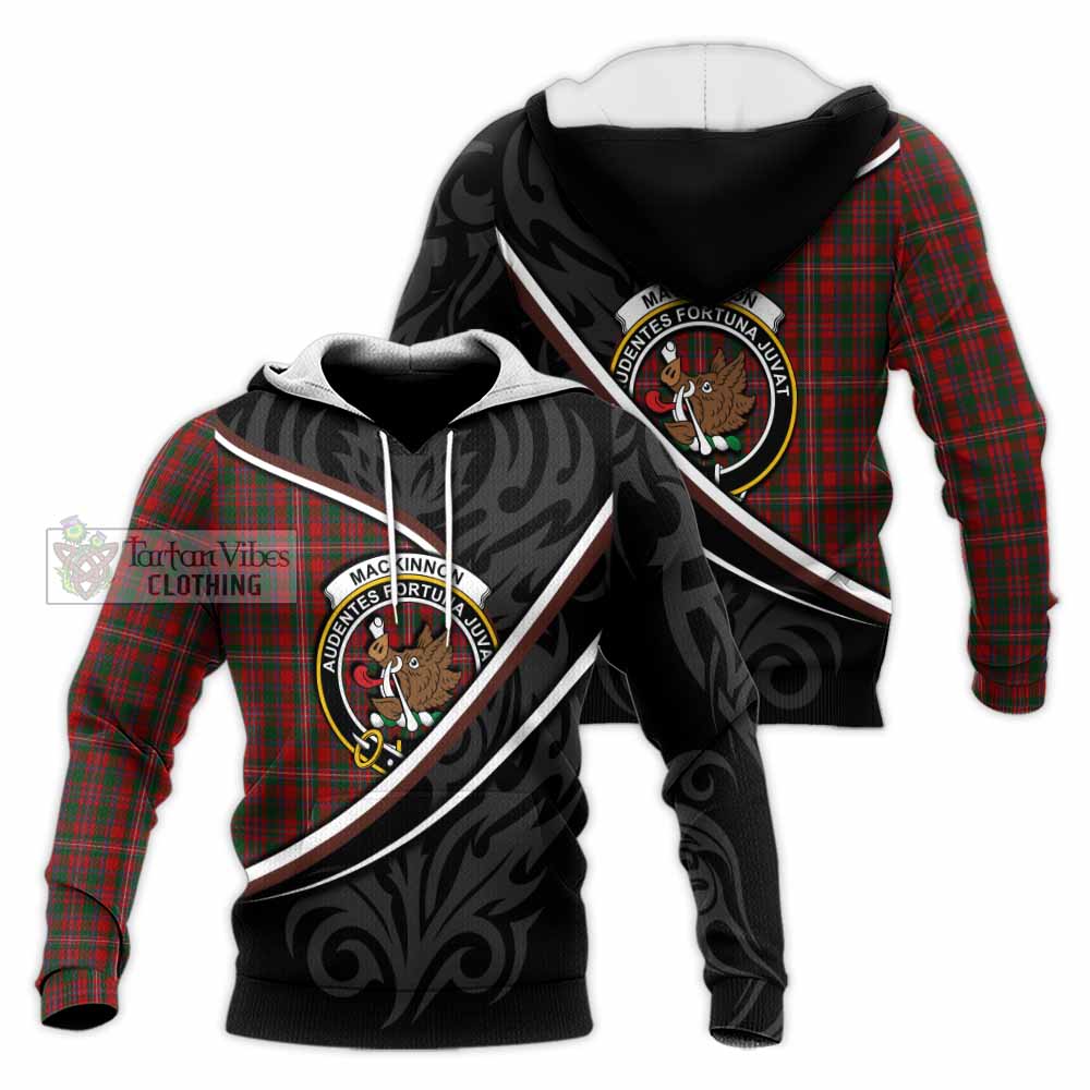 MacKinnon (McKinnon) Tartan Family Crest Knitted Hoodie Celtic Scottish Thistle Floral - Tartan Vibes Clothing