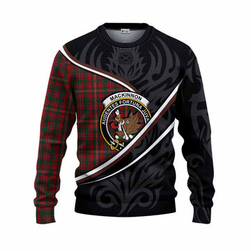 MacKinnon (McKinnon) Tartan Family Crest Knitted Sweater Celtic Scottish Thistle Floral