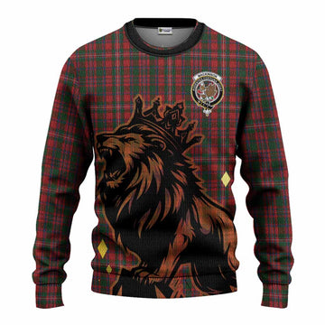 MacKinnon (McKinnon) Tartan Family Crest Knitted Sweater Crowned Lion Roaring