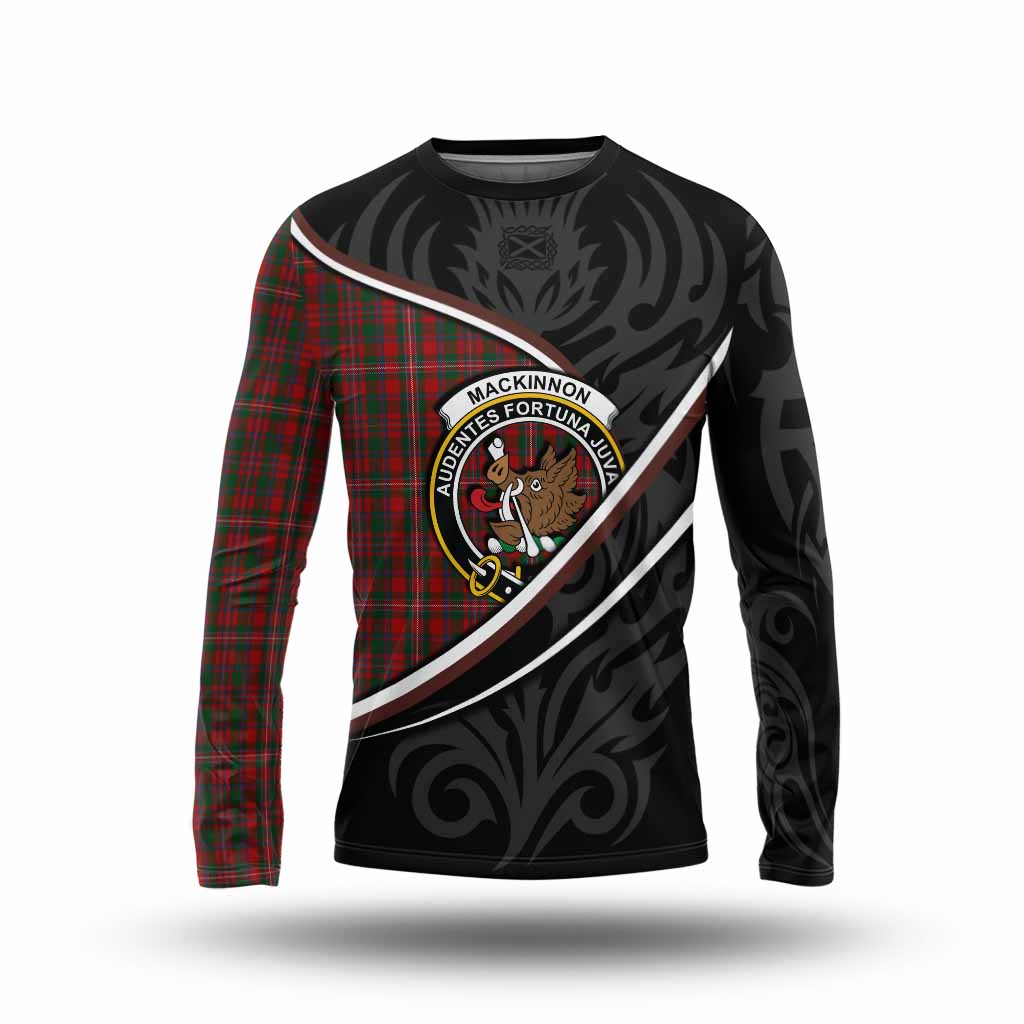 MacKinnon (McKinnon) Tartan Family Crest Long Sleeve T-Shirt Celtic Scottish Thistle Floral - Tartan Vibes Clothing