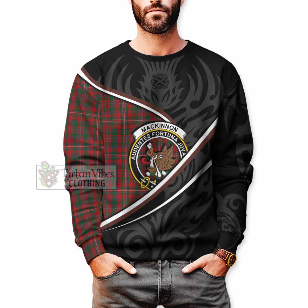 MacKinnon (McKinnon) Tartan Family Crest Sweatshirt Celtic Scottish Thistle Floral - Tartan Vibes Clothing