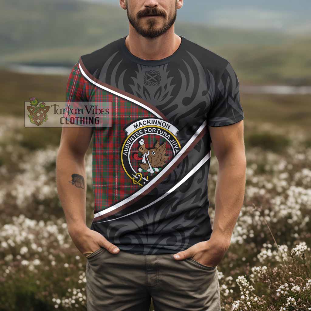 MacKinnon (McKinnon) Tartan Family Crest T-shirt Celtic Scottish Thistle Floral - Tartan Vibes Clothing