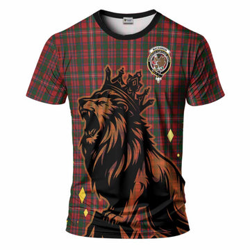 MacKinnon (McKinnon) Tartan Family Crest T-Shirt Crowned Lion Roaring