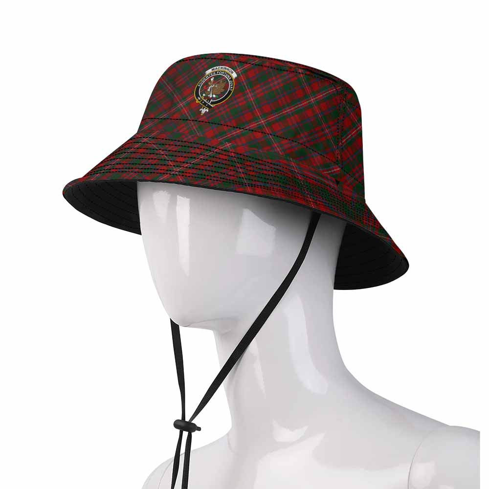 MacKinnon (McKinnon) Tartan Fishing Hat with Family Crest
