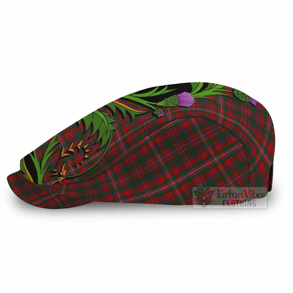 MacKinnon (McKinnon) Tartan Flat Cap, Jeff Cap Scottish Thistle Pride Heritage Art