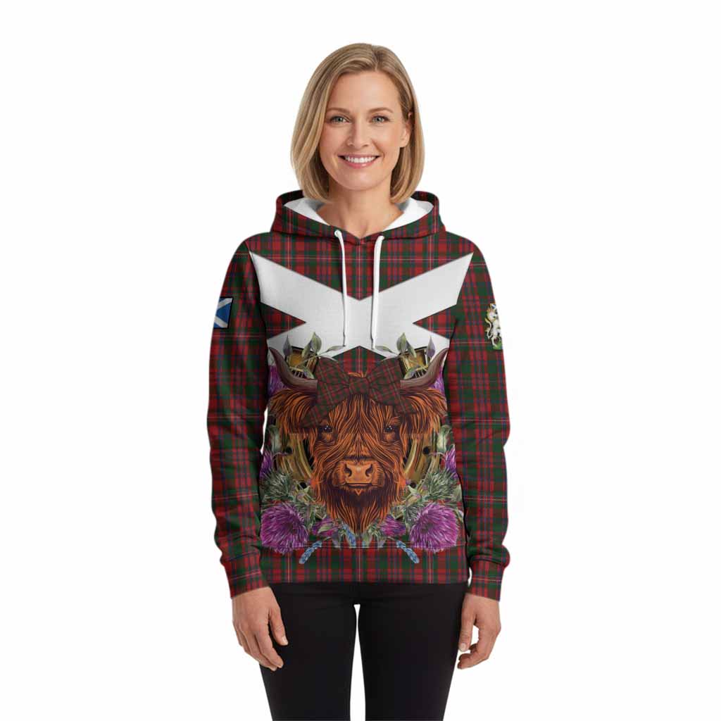 MacKinnon (McKinnon) Tartan Hoodie Scottish Thistle Heilan Coo