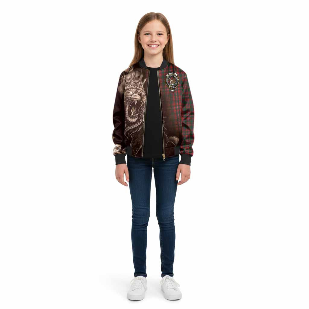 MacKinnon (McKinnon) Tartan Kid Bomber Jacket Roaring Lion Heritage