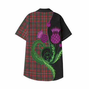 MacKinnon (McKinnon) Tartan Kid Hawaiian Shirt Traditional Scottish Thistle