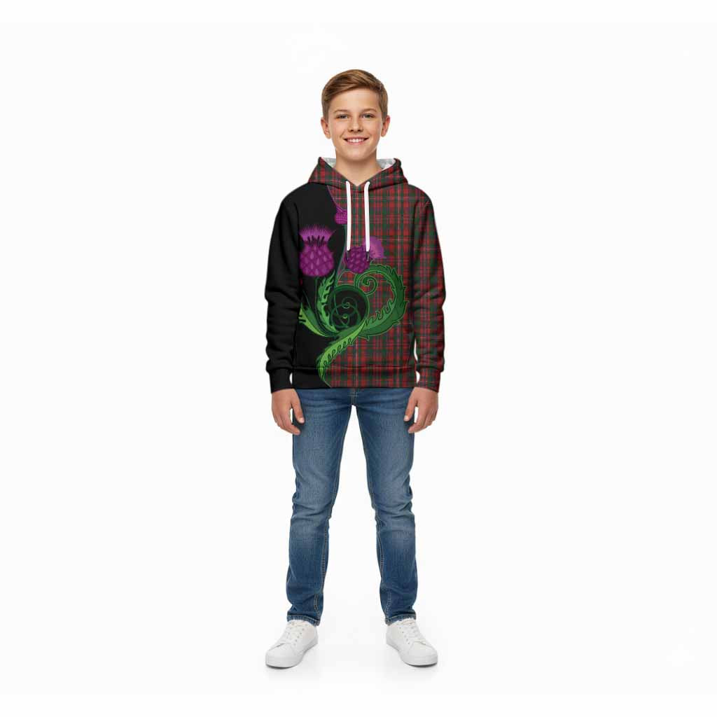 MacKinnon (McKinnon) Tartan Kid Hoodie Traditional Scottish Thistle