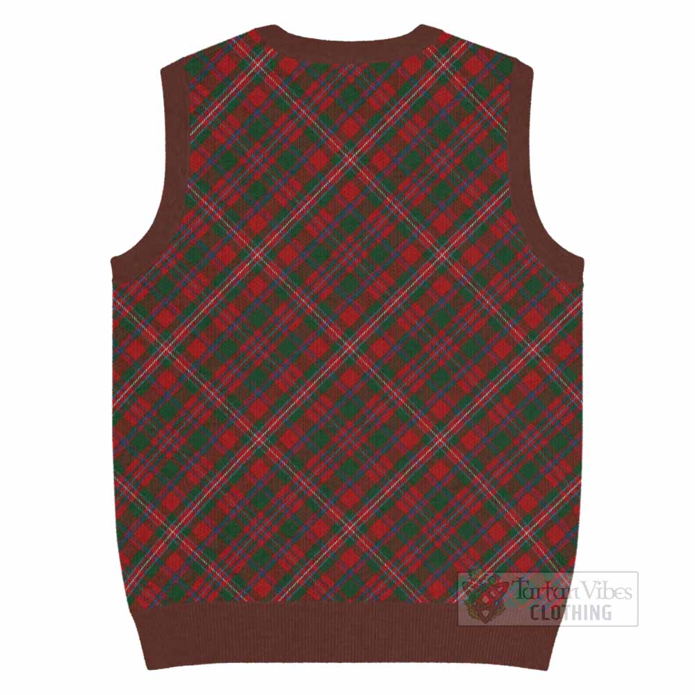 MacKinnon (McKinnon) Tartan  Knitted V-Neck Vest Cross Style