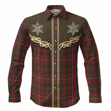 MacKinnon (McKinnon) Tartan Long Sleeve Button Shirts Bigfoot Riding The Kelpie Monster