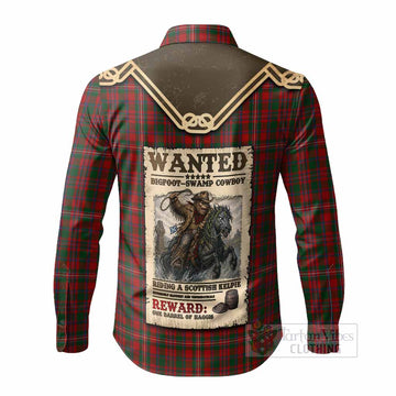 MacKinnon (McKinnon) Tartan Long Sleeve Button Shirts Bigfoot Riding The Kelpie Monster