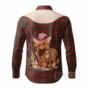 MacKinnon (McKinnon) Tartan Long Sleeve Button Shirts Wee Coo Cowgirl Cute Style - Tartan Vibes Clothing