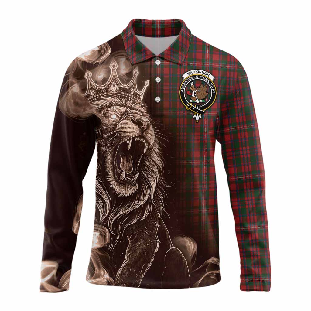 MacKinnon (McKinnon) Tartan Long Sleeve Polo Shirt Roaring Lion Heritage