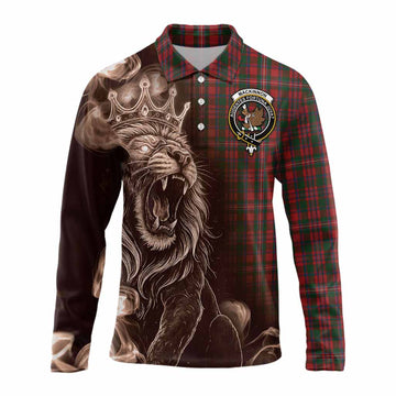 MacKinnon (McKinnon) Tartan Long Sleeve Polo Shirt Roaring Lion Heritage