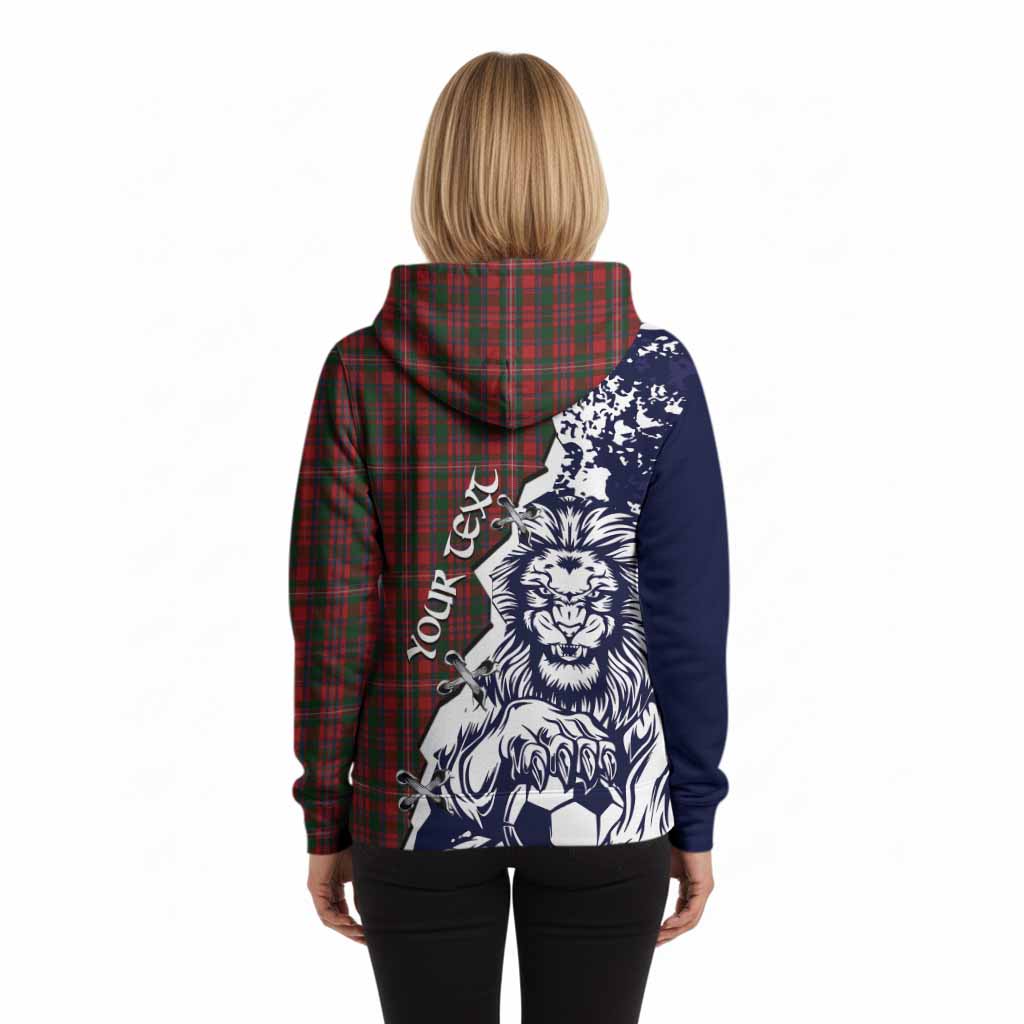 MacKinnon (McKinnon) Tartan Scottish Hoodie Angry Lion With Soccer Ball Style