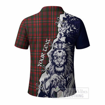MacKinnon (McKinnon) Tartan Scottish Polo Shirt Angry Lion With Soccer Ball Style
