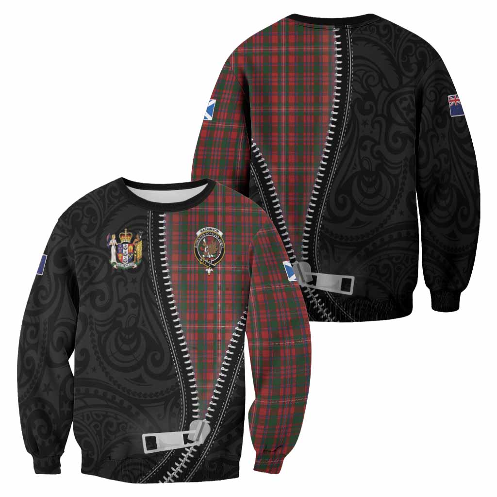 MacKinnon (McKinnon) Tartan Sweatshirt New Zealand Pattern Unique Zipper Stylized