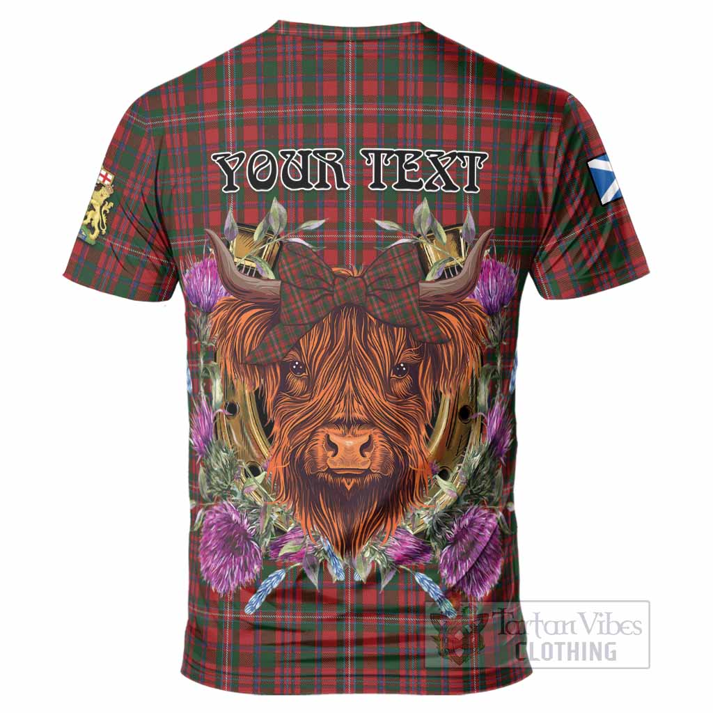 MacKinnon (McKinnon) Tartan T-Shirt Scottish Thistle Heilan Coo
