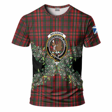 MacKinnon (McKinnon) Tartan T-Shirt Thistle Scottish Spirit