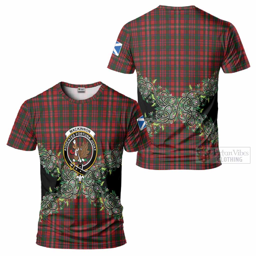 MacKinnon (McKinnon) Tartan T-Shirt Thistle Scottish Spirit